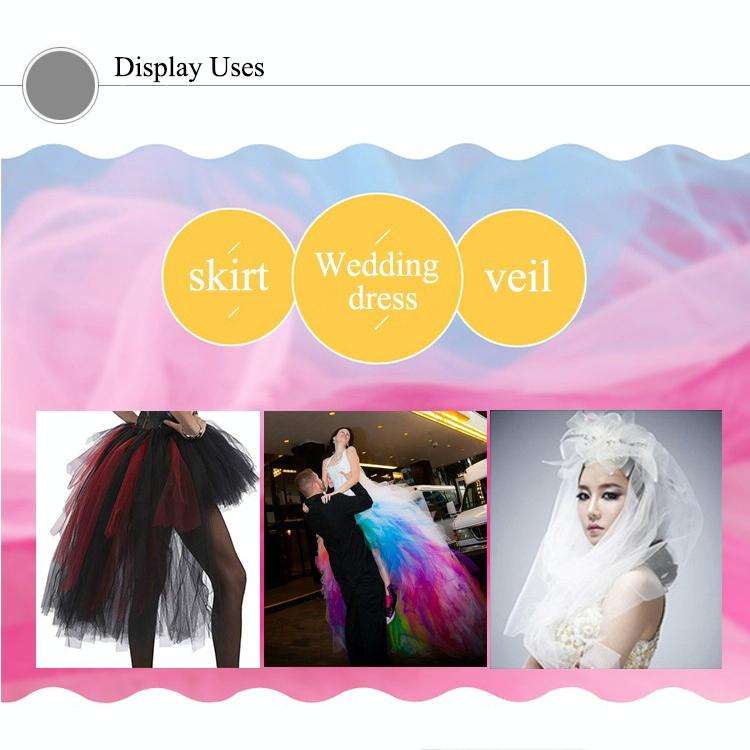 Fashion 20D Polyester Tulle Roll, Wedding Birthday Decoration Decorative Crafts Supplies, Total L...