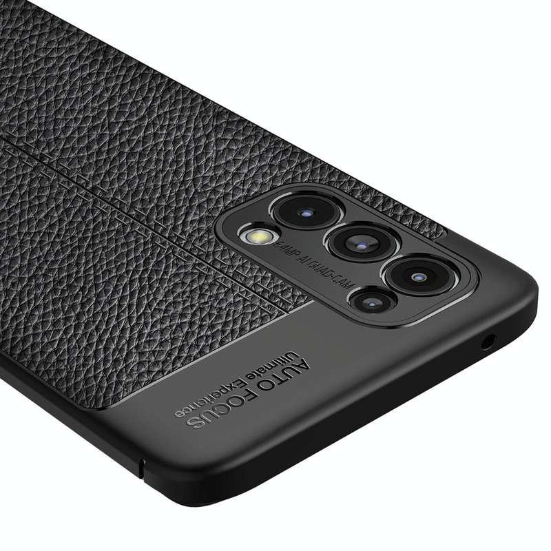 For OPPO Reno5 Pro 5G Litchi Texture TPU Shockproof Case(Black)