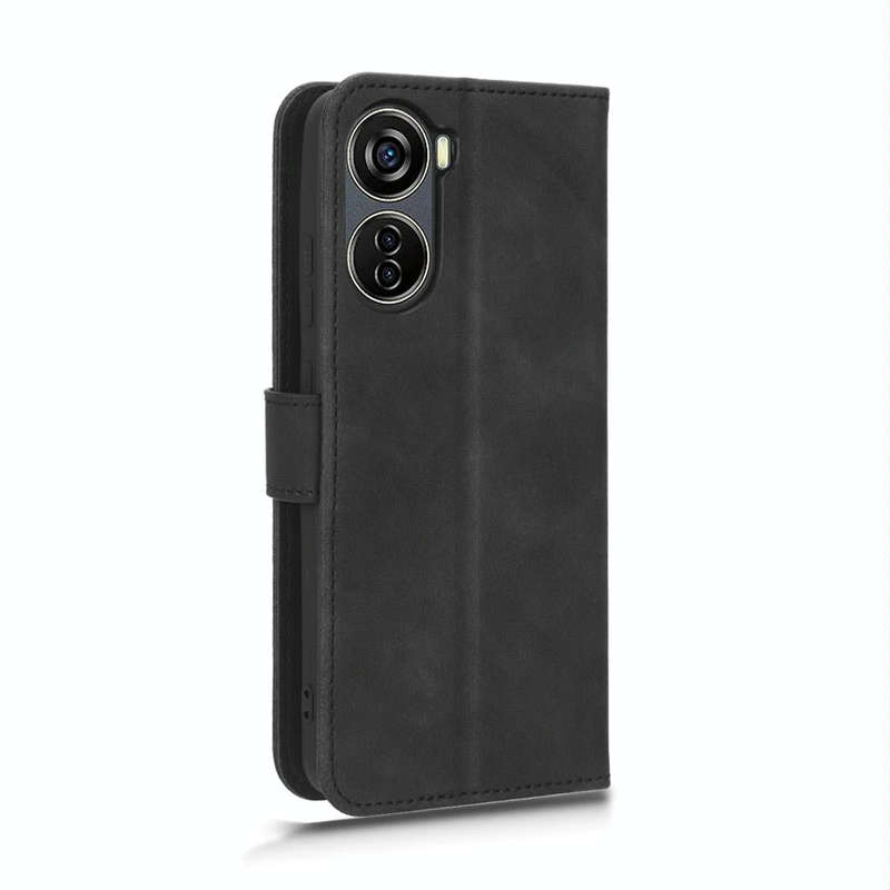 For ZTE Blade V40 Design Skin Feel Magnetic Flip Leather Phone Case(Black)