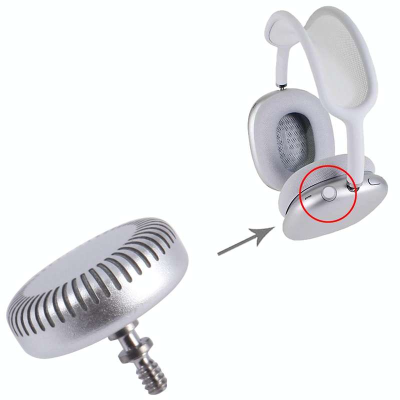 For AirPods Max Rotary Adjustment  Button (Silver)