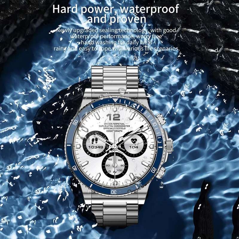 L67 Pro 1.53 inch Steel Band Smart Watch, Support Sleep / Heart Rate Monitoring(Silver)