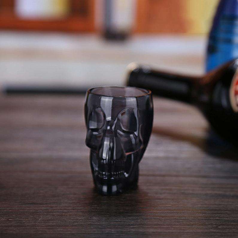 Skull Shape Transparent Acrylic Beer Cups(Black)