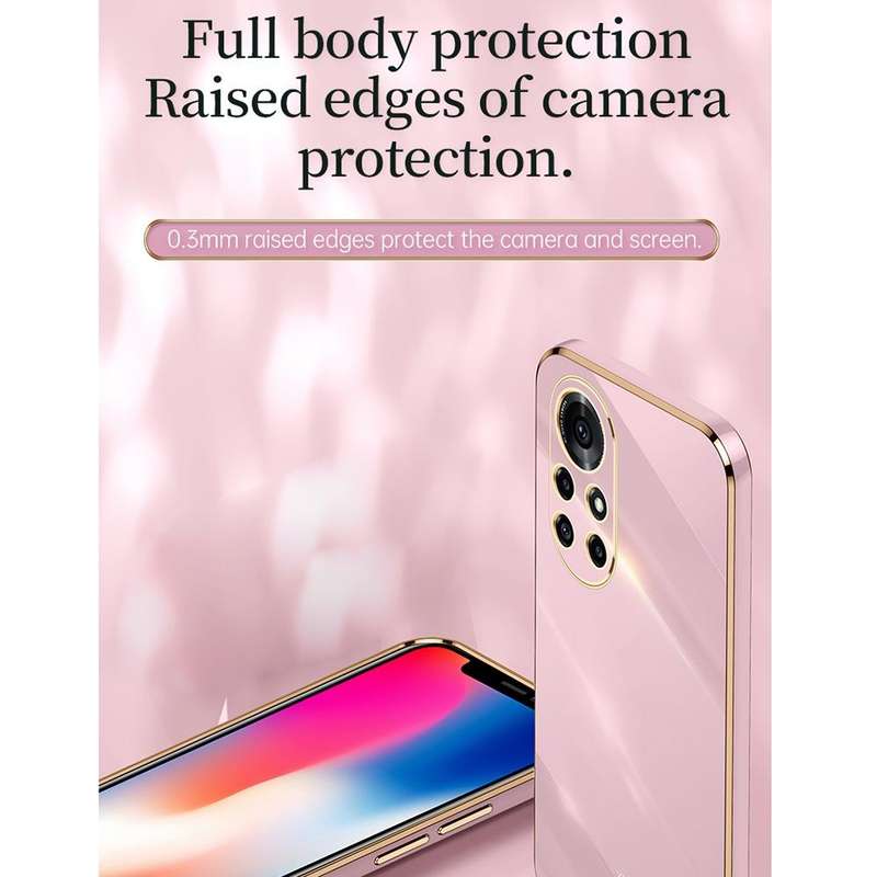 For Huawei nova 8 Pro 5G XINLI Straight 6D Plating Gold Edge TPU Shockproof Case(Black)