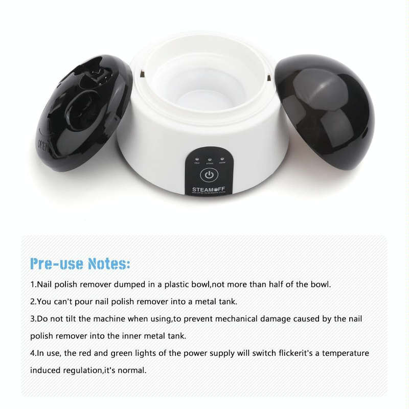 Steam Off Nail Steamer Nail Remover Automatic Nail Remover Intelligent Nail Steamer(EU Plug)