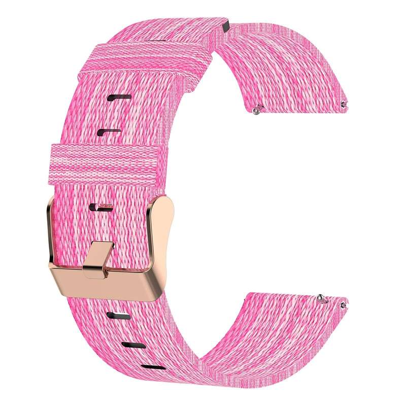 For Garmin Vivomove HR Sport 20mm Nylon Woven Watch Band(Pink)