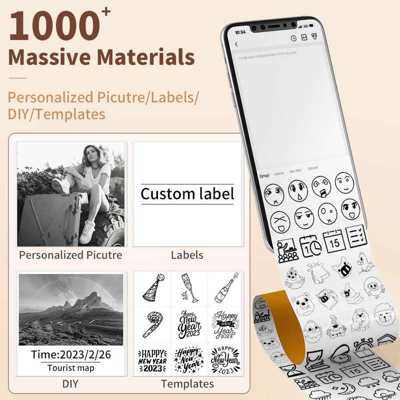 Phomemo T02 Standard Error Mini Pocket Small Portable Bluetooth Phone Photo Label Thermal Printer...