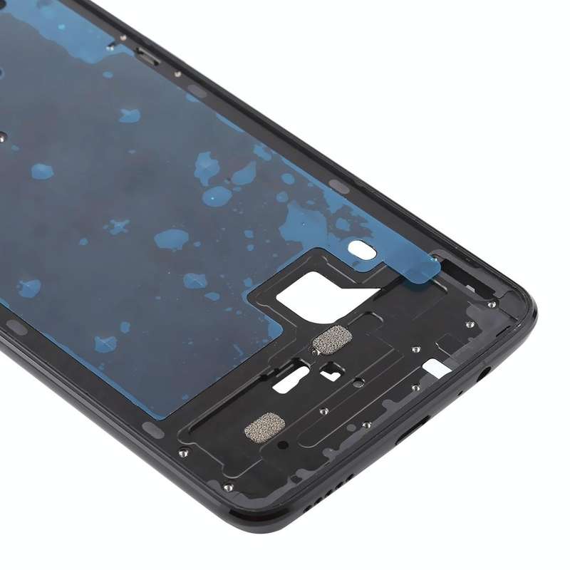 For OnePlus 6 Front Housing LCD Frame Bezel Plate with Side Keys (Jet Black)