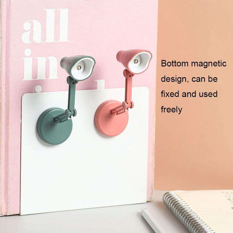 LED Foldable Mini Magnetic Desk Lamp with Clip(LD01 Black)
