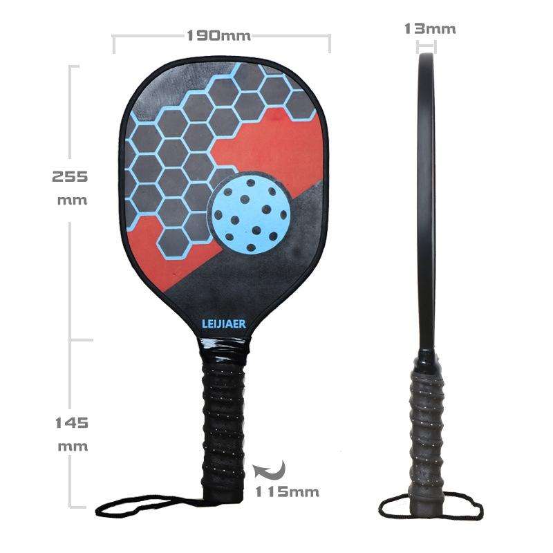 LEIJIAER 1pair Imitation Carbon Wood Pickleball Paddle Set With 2 Balls(Green)