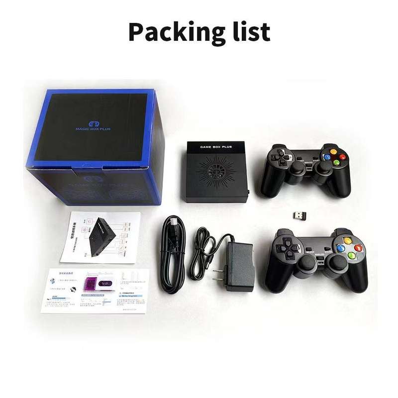 X6 Game Box 4K Video Games Console Magic Box with 2.4GHz Controller, Capacity:64GB(US Plug)