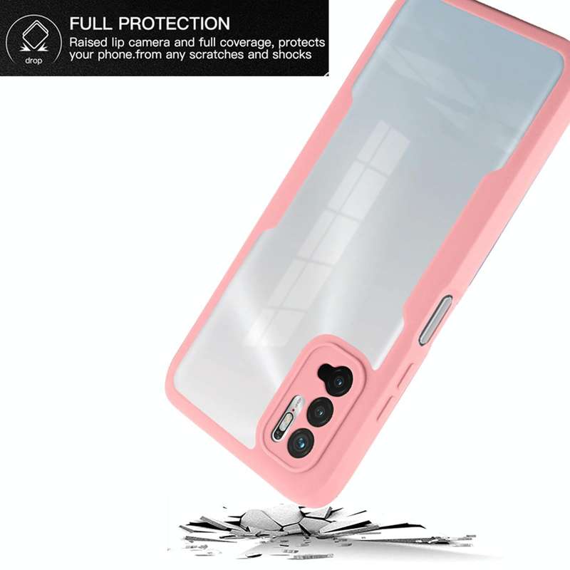 For Xiaomi Redmi Note 10 5G Acrylic + TPU 360 Degrees Full Coverage Phone Case(Black)