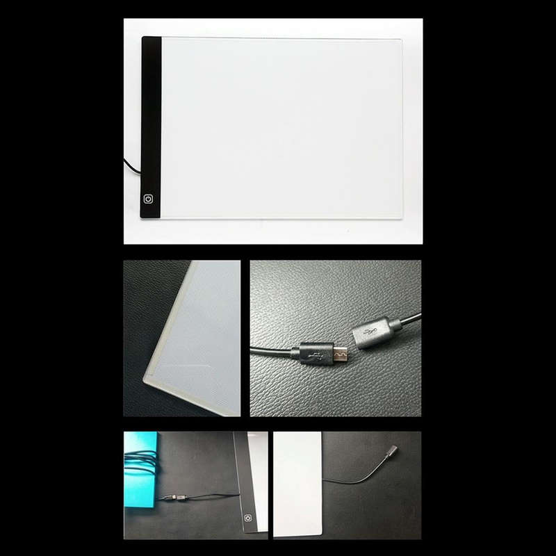 5W 3.5mm Ultra-thin USB A4 Paper LED Copy Pad Dimmable Digital Board Copy Desk Art Drawing Tracin...
