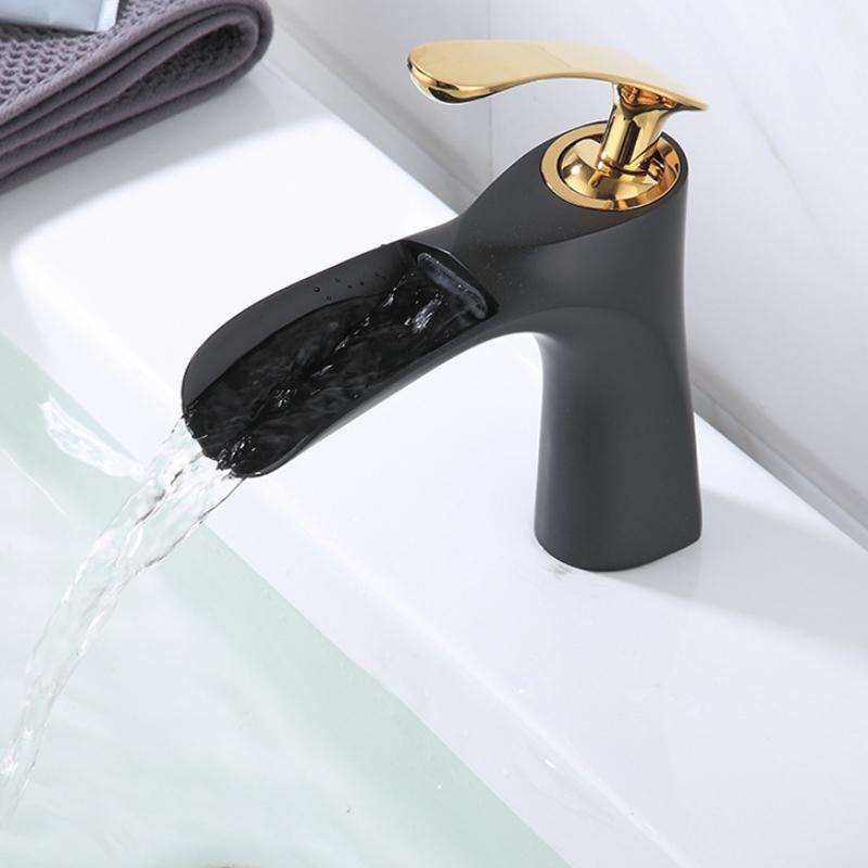 Washbasin All Copper Diamond Hot And Cold Water Faucet(Brushed)
