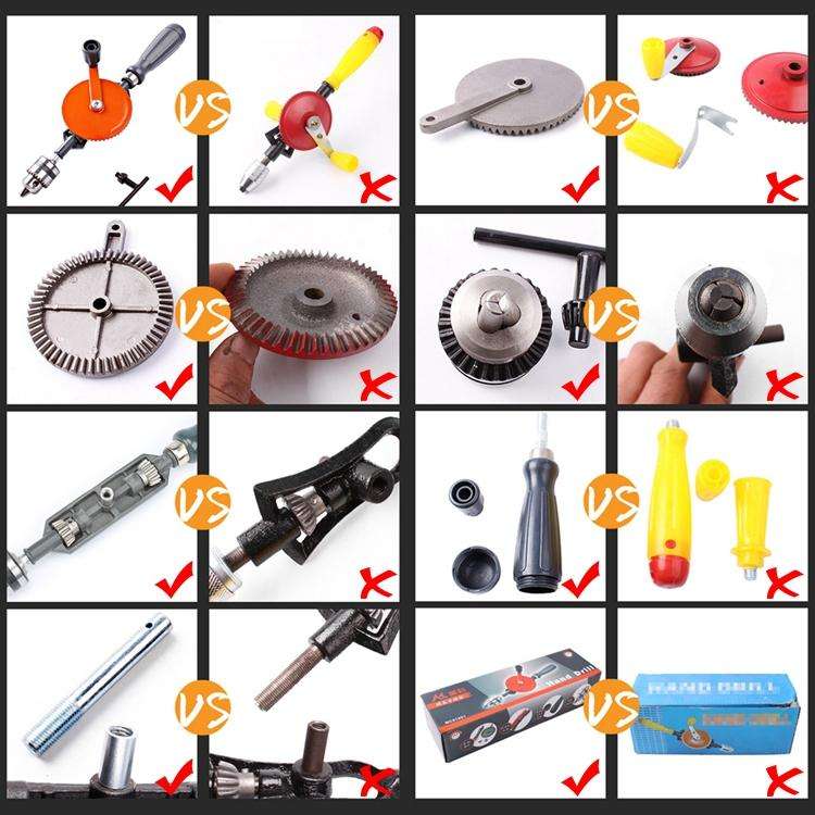 Powerful Manual Drill Steel Precision Casting DIY Woodworking Drill Universal Hand Drill Teaching...