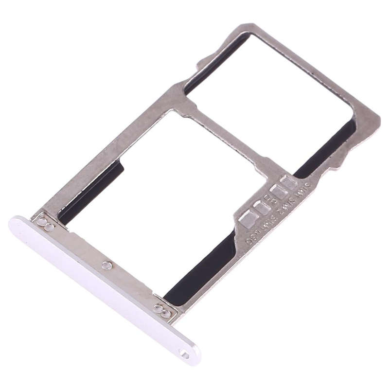 SIM Card Tray + SIM Card Tray / Micro SD Card for Lenovo K6 (Silver)