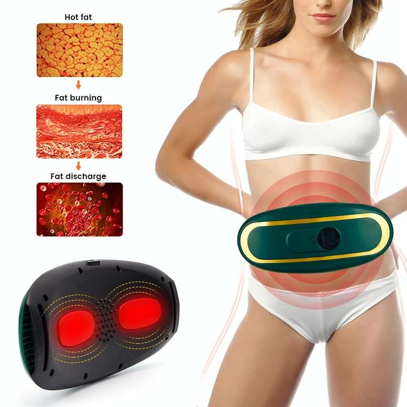 Smart Abdominal Massage Hot Compress Belt Girls Menstrual Period Massager(Green)