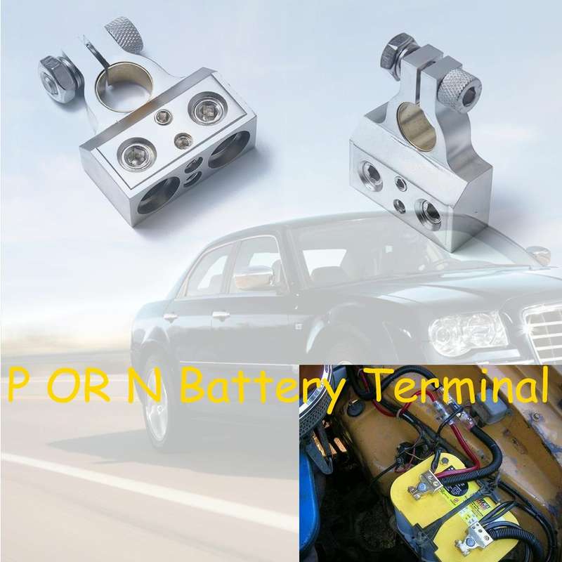 A0232 2 PCS Car Dual 1/0 & 8 Gauge Positive or Negative Battery Terminal