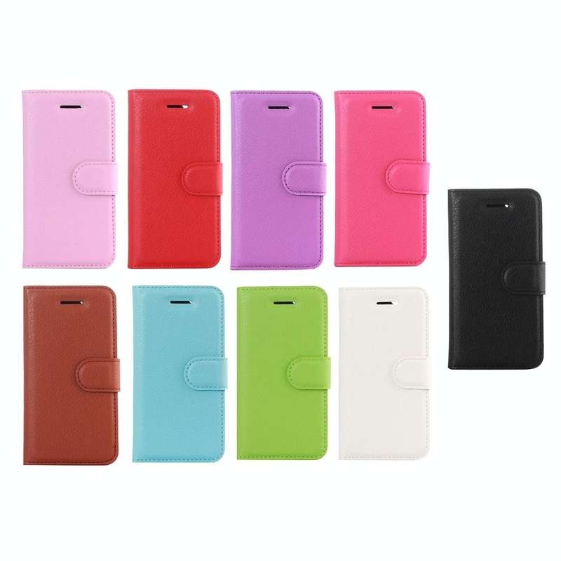 For iPhone 5 & 5s & SE Litchi Texture Horizontal Flip Leather Case with Holder & Card Slots & Wal...