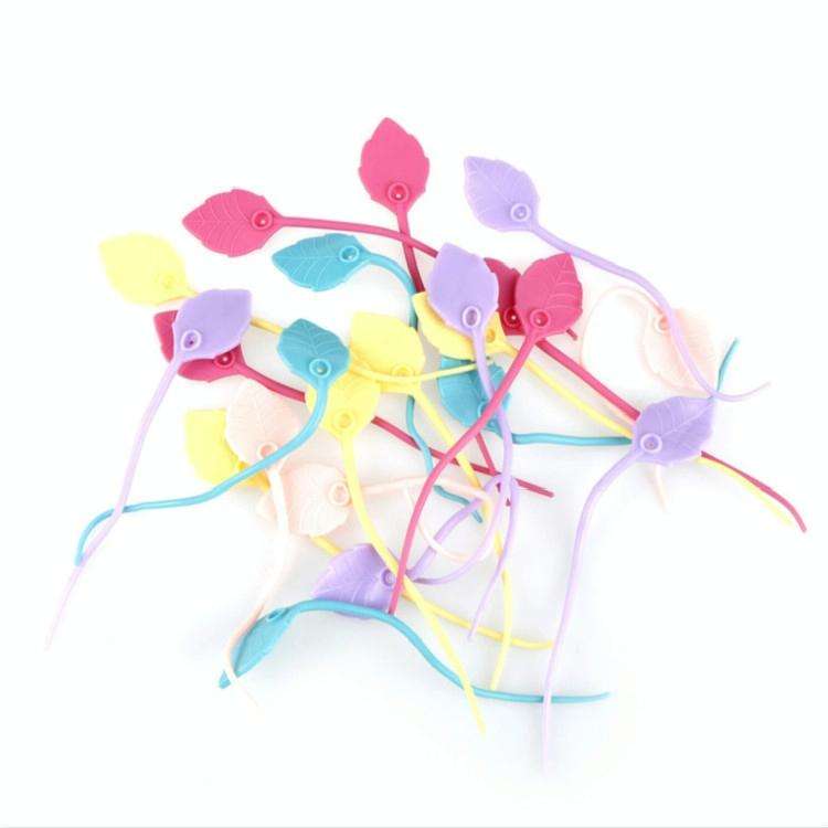 20 PCS Environmental Protection Silicone Plastic Bag Sealing Clip Food Bag Bundle Cable Tie, Rand...