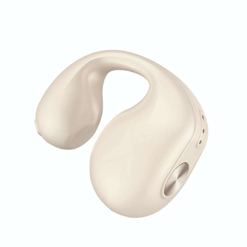 Single Ear Bone Conduction Bluetooth Earphone In-Ear Wearable Running Sports Mini(Skin Color)