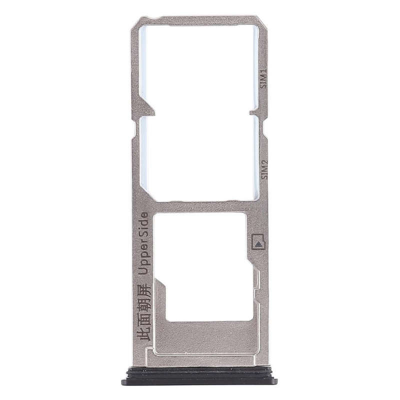 For Vivo Y53 2 x SIM Card Tray + Micro SD Card Tray (Black)