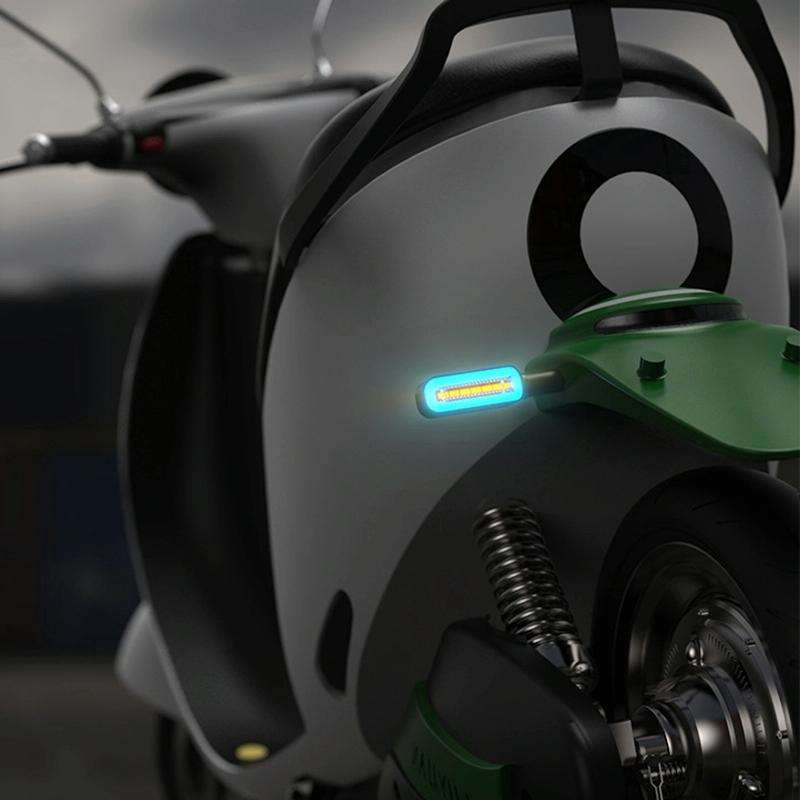 2 PCS D12V Motorcycle LED Waterproof Dynamic Blinker Side Lights Flowing Water Turn Signal Light ...