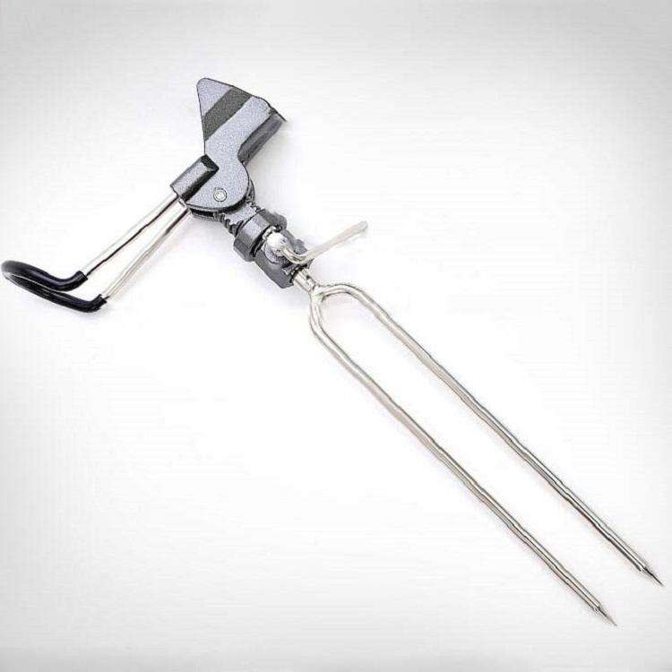 Stainless Steel Fishing Bracket Throwing Rod Sea Rod Hand Rod Fishing Rod Bracket, Color:B Gray
