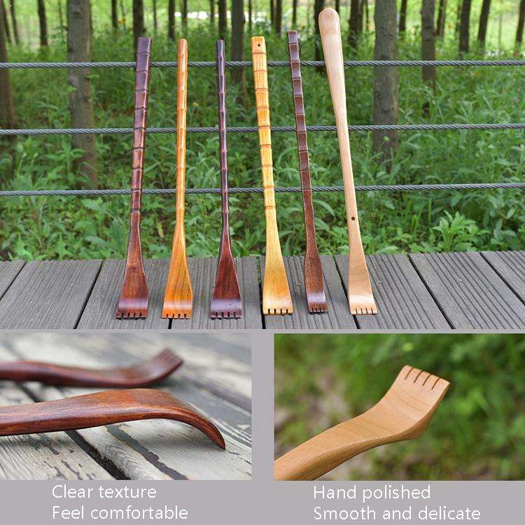 BQR01 Back Scratcher Long Handle Wooden Massage Scratcher, Style: Dual-use
