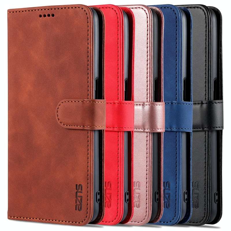 For OPPO A16 AZNS Skin Feel Calf Texture Horizontal Flip Leather Case with Card Slots & Holder & ...