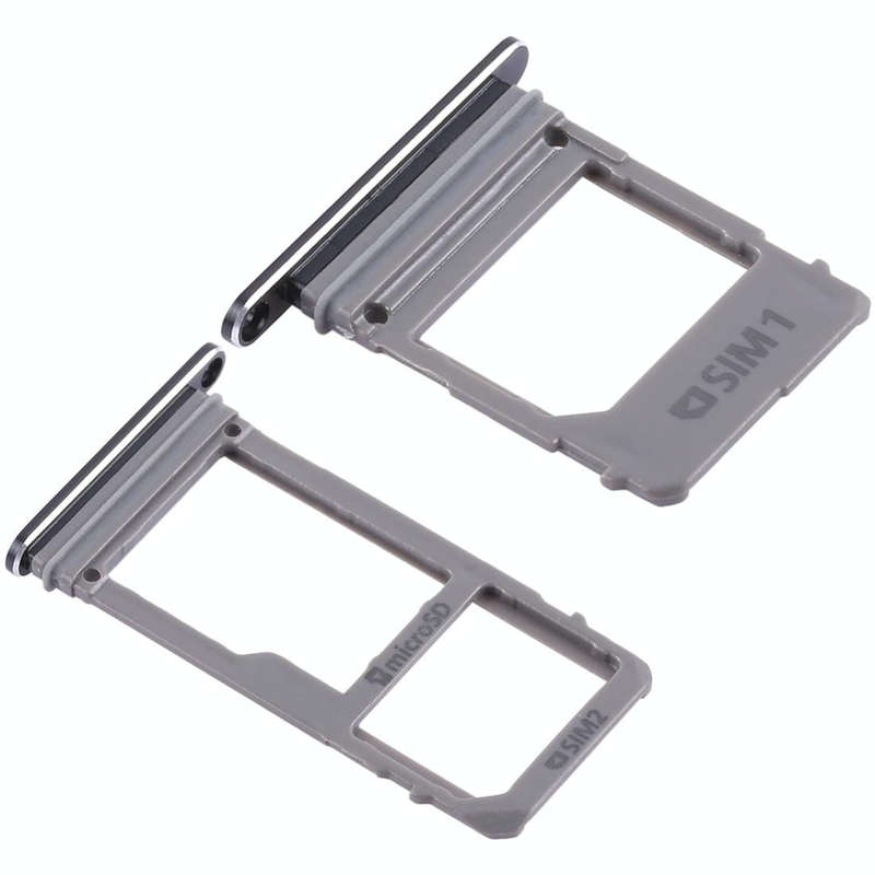 For Galaxy A520 / A720 2 SIM Card Tray + Micro SD Card Tray (Black)