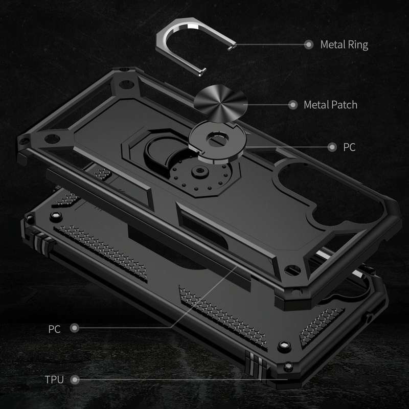 For Samsung Galaxy S23 FE 5G Shockproof TPU + PC Phone Case(Black)