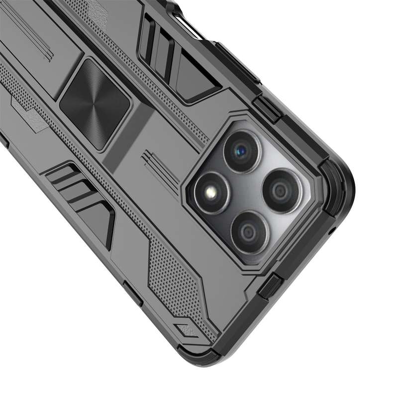 For Honor X30i / Play5T Pro / X8 4G CN Supersonic PC + TPU Holder Phone Case(Black)