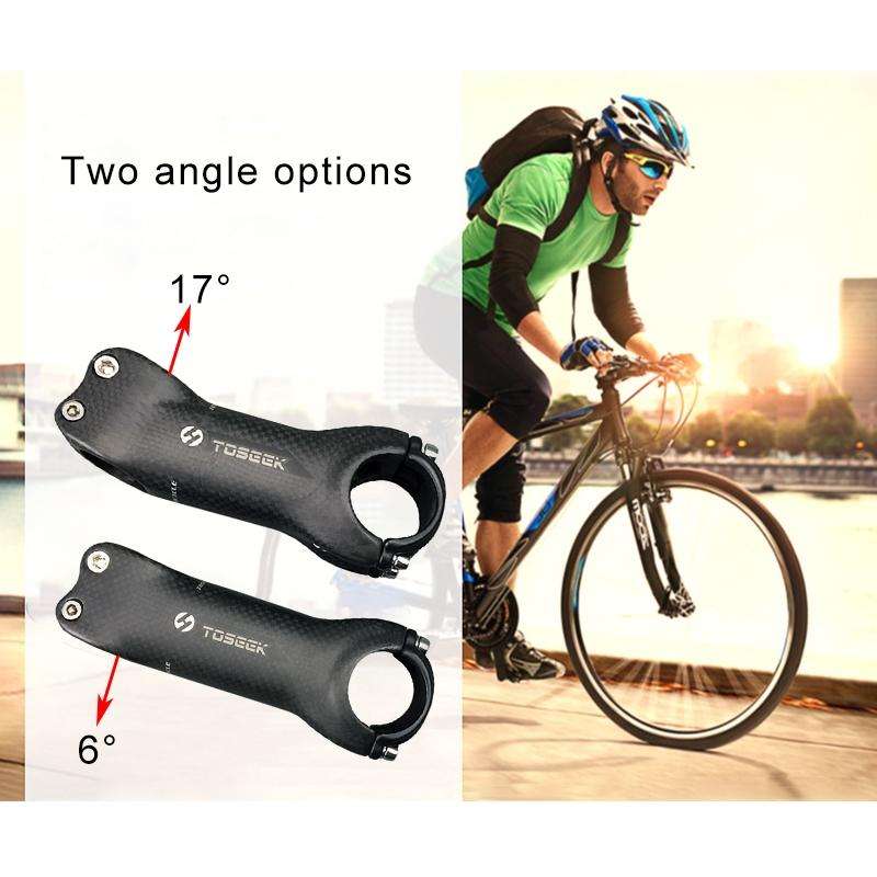 TOSEEK All Carbon Fiber 3KUD Texture Road Mountain Bike Ultra-light Handlebar Stem Riser Faucet, ...