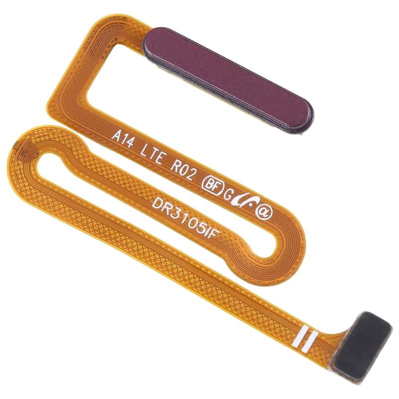 For Samsung Galaxy A14 SM-A145F Original Fingerprint Sensor Flex Cable (Dark Red)