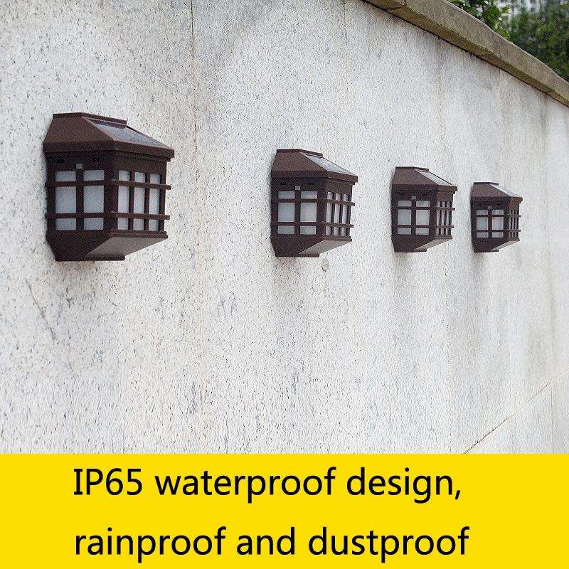 5180113 Solar Outdoor Waterproof Panes Wall Light(White Light)