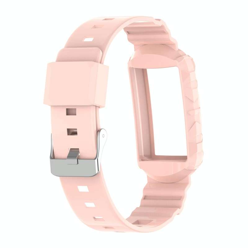 For Fitbit Charge 4 SE Silicone One Body Armor Watch Band(Pink)