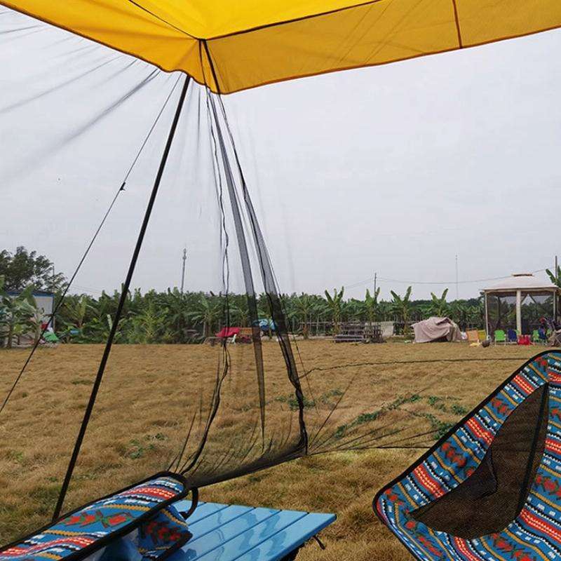 Rear Mosquito Repellent Sun Protection Tent RV Canopy Awning(Military Color)