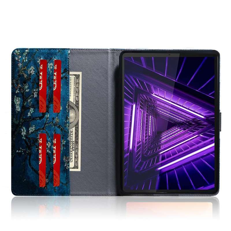 For Lenovo Tab M10 FHD Plus TB-X606 Coloured Drawing Horizontal Flip Leather Case with Holder & C...