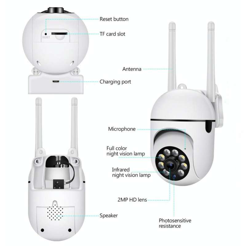 A7 1080P HD Wireless WiFi Smart Surveillance Camera Support Night Vision / Two Way Audio without ...