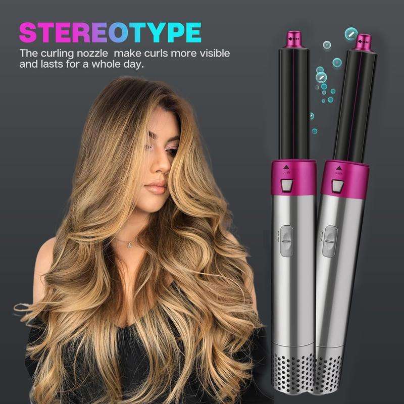 5 In 1 Hot Air Comb Automatic Curling Iron Square Model Hair Styling Comb Curling And Straighteni...