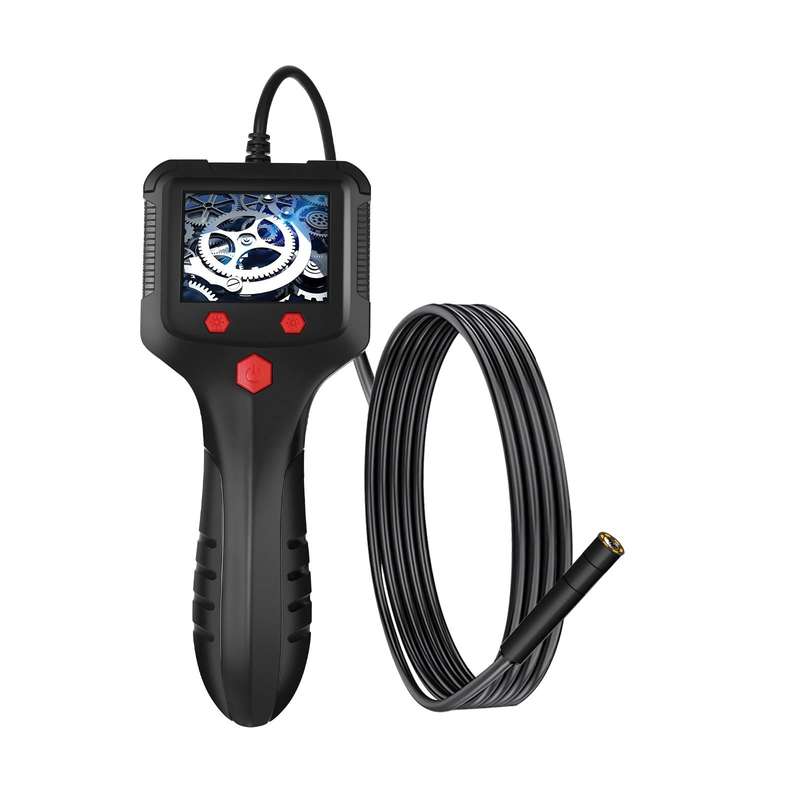 5.5mm Camera 2.4 inch HD Handheld Industrial Endoscope With LCD Screen, Length:5m
