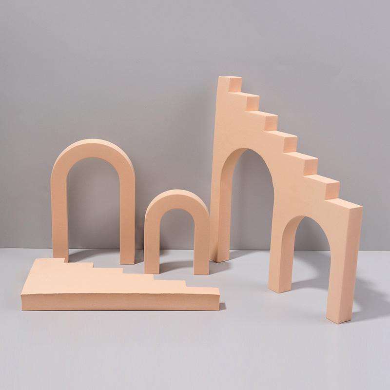 Ladder Combo Kits Geometric Cube Solid Color Photography Photo Background Table Shooting Foam Pro...