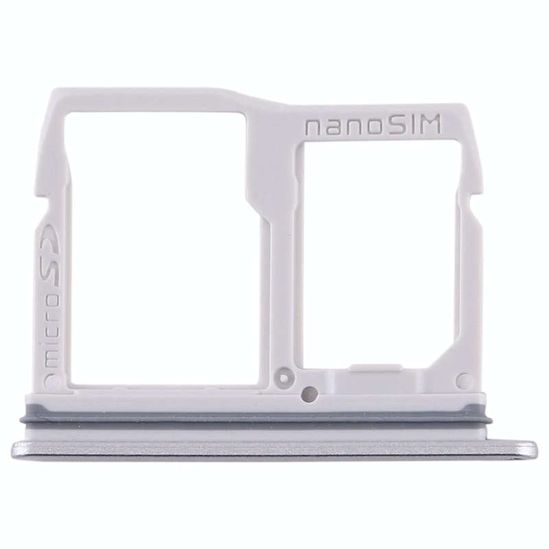 Nano SIM Card Tray + Micro SD Card Tray for LG Stylo 5 / Q720 LM-Q720MS LM-Q720TSW Q720CS (Silver)
