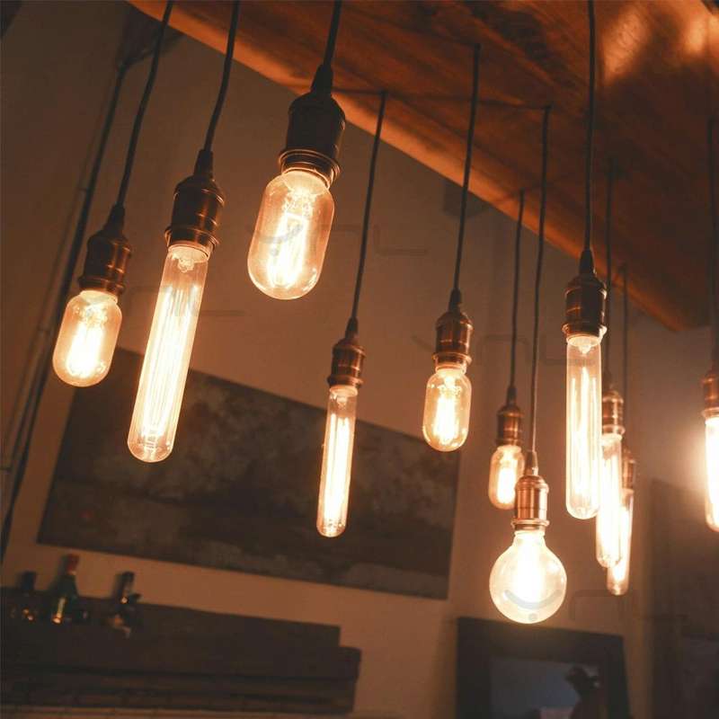 E27 40W Retro Edison Light Bulb Filament Vintage Ampoule Incandescent Bulb, AC 220V(ST64 Spirai)