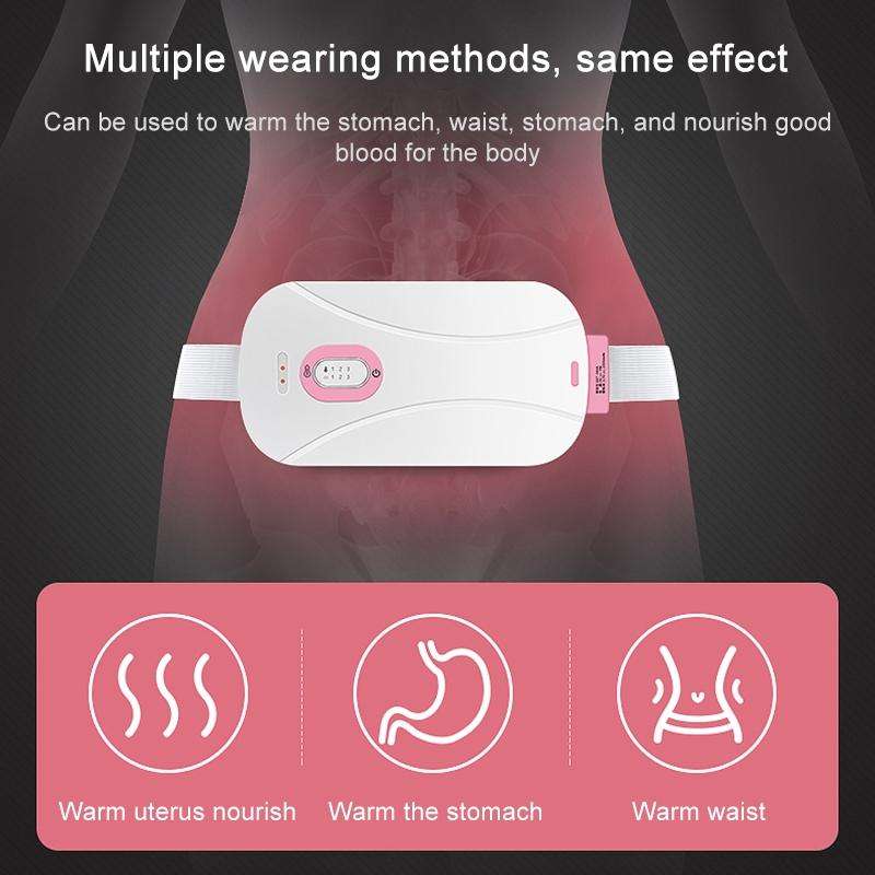 Women Menstrual Cramp Relief Pain Health Care Warm Uterus Belt Heat Moxibustion and Nuan Gongbao ...