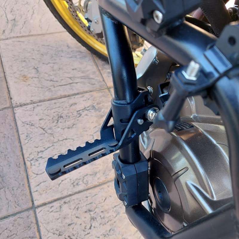 For BMW R1250GS R1200 GS ADV Motorcycle 22-25mm Front Folding Foot Pegs Footrests Clamps (Black S...