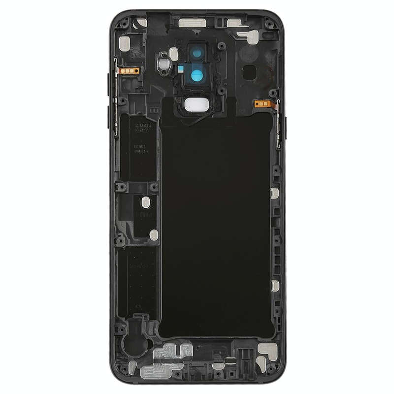 For Galaxy A6+ (2018) / A605 Back Cover with Side Keys & Camera Lens (Black)
