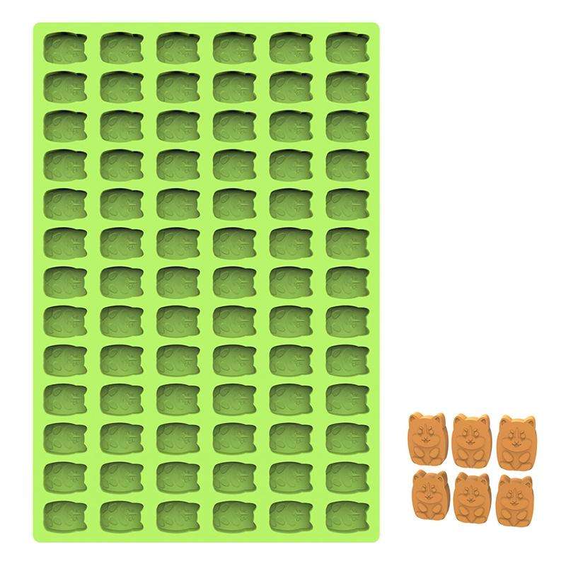 Mini Cartoon Animal Cookie Silicone Baking Mould(Huskies Green)