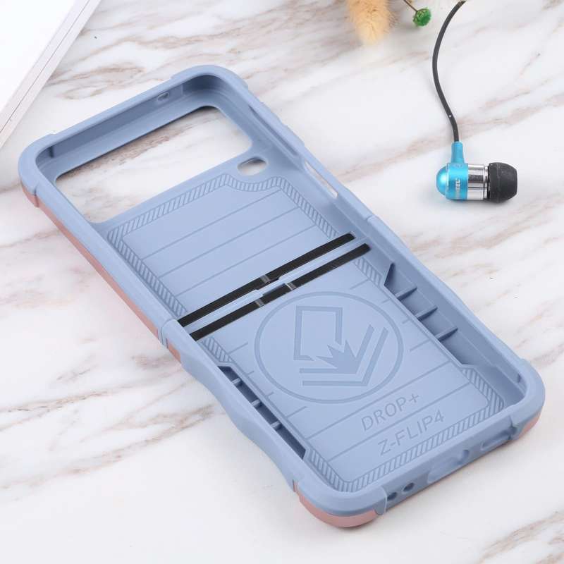 For Samsung Galaxy Z Flip4 Non-slip Shockproof Armor Phone Case(Rose Gold)