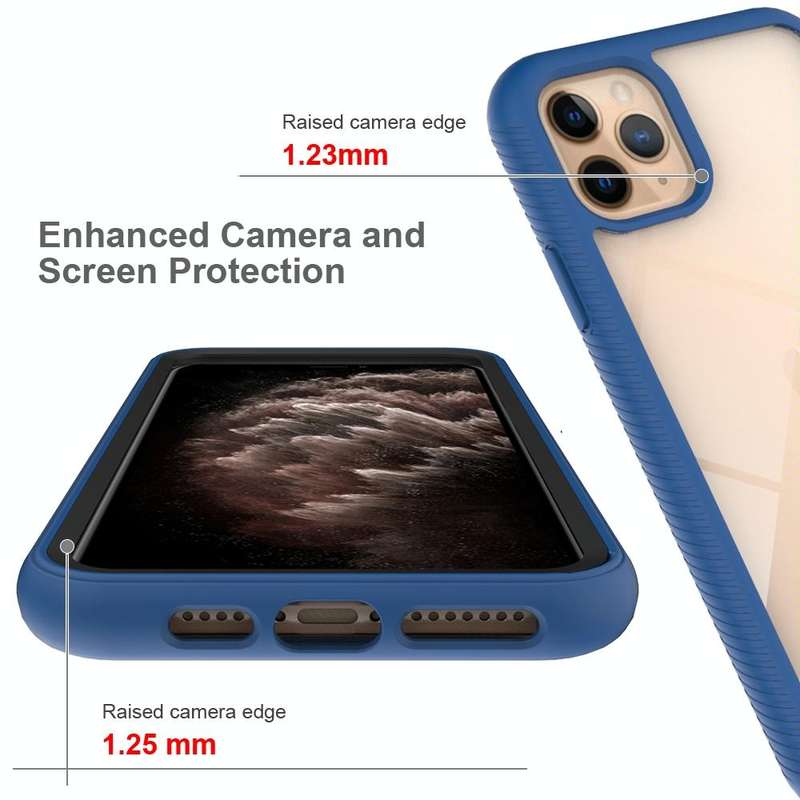 For iPhone 11 Pro Max Starry Sky Solid Color Series Shockproof PC + TPU Protective Case(Black)